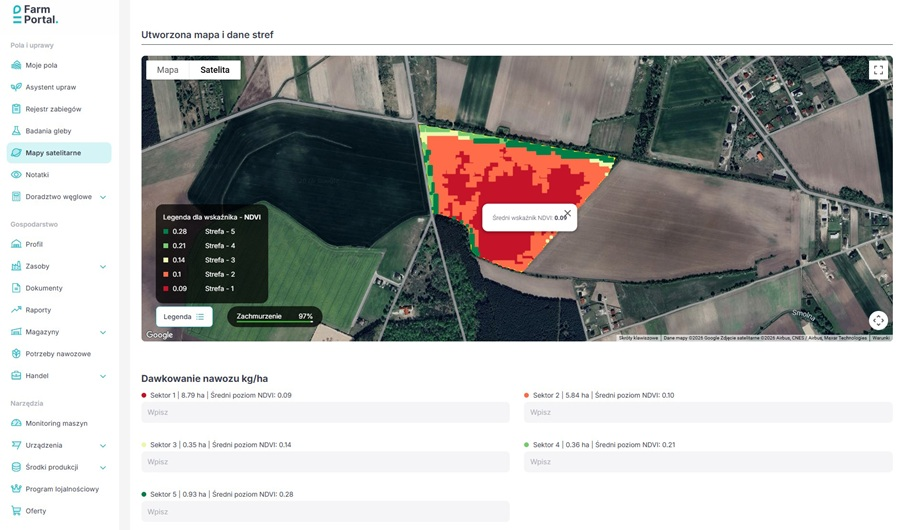 Mapy zmiennego nawożenia w FarmPortal VRA w praktyce